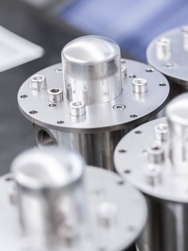 Bild von Zahnradpumpen für die Verbrauchsmessung aus Edelstahl.