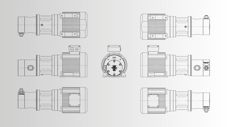 CAD-Daten einer Zahnradpumpe für Sperrdrucksysteme von Scherzinger.